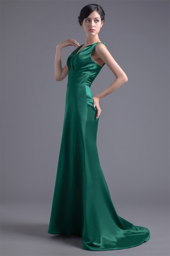 Mermaid/Trumpet Puddle Train V-Neck Sleeveless Prom/Formal Evening Bridesmaid Dresses 02020777 Mermaid/Trumpet Puddle Train V-Neck Sleeveless Prom/Formal Evening Bridesmaid Dresses 02020777