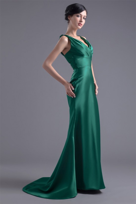 Mermaid/Trumpet Puddle Train V-Neck Sleeveless Prom/Formal Evening Bridesmaid Dresses 02020777 Mermaid/Trumpet Puddle Train V-Neck Sleeveless Prom/Formal Evening Bridesmaid Dresses 02020777