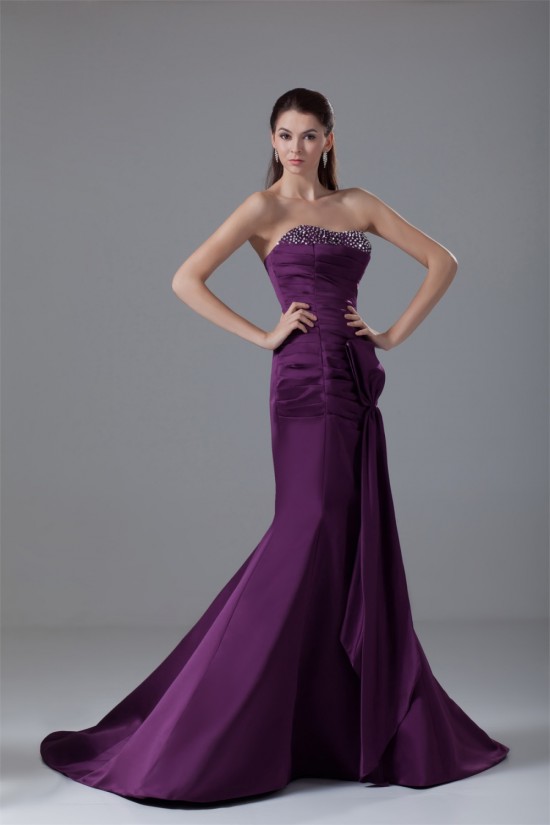 Mermaid/Trumpet Sweetheart Pleats Sleeveless Prom/Formal Evening Dresses 02020780
