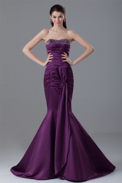 Mermaid/Trumpet Sweetheart Pleats Sleeveless Prom/Formal Evening Dresses 02020780
