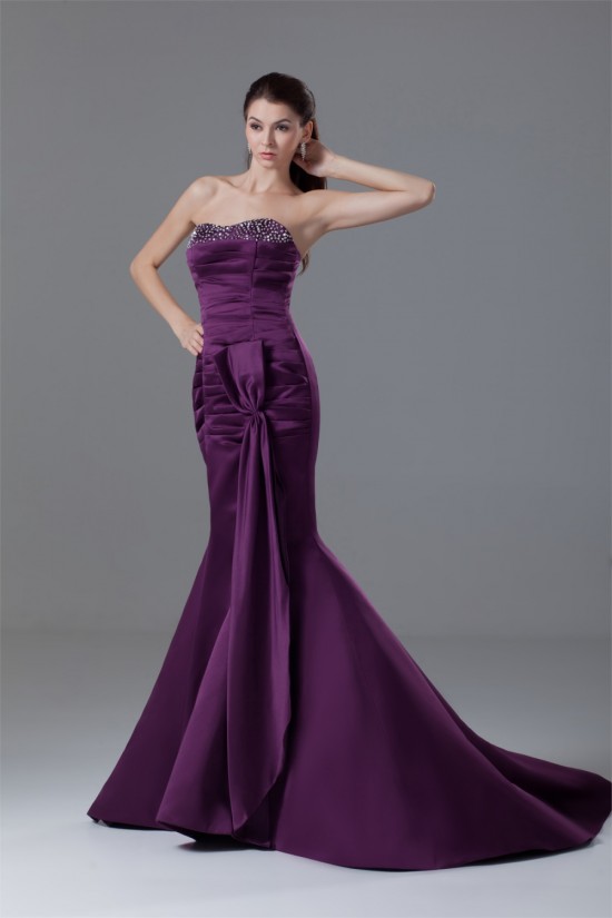 Mermaid/Trumpet Sweetheart Pleats Sleeveless Prom/Formal Evening Dresses 02020780