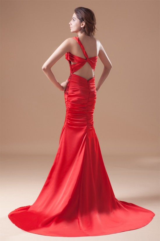 Mermaid/Trumpet One-Shoulder Pleats Sequins Prom/Formal Evening Dresses 02020791 Mermaid/Trumpet One-Shoulder Pleats Sequins Prom/Formal Evening Dresses 02020791