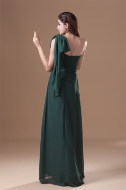 One-Shoulder Ruffles Sheath/Column Floor-Length Prom/Formal Evening Bridesmaid Dresses 02020792
