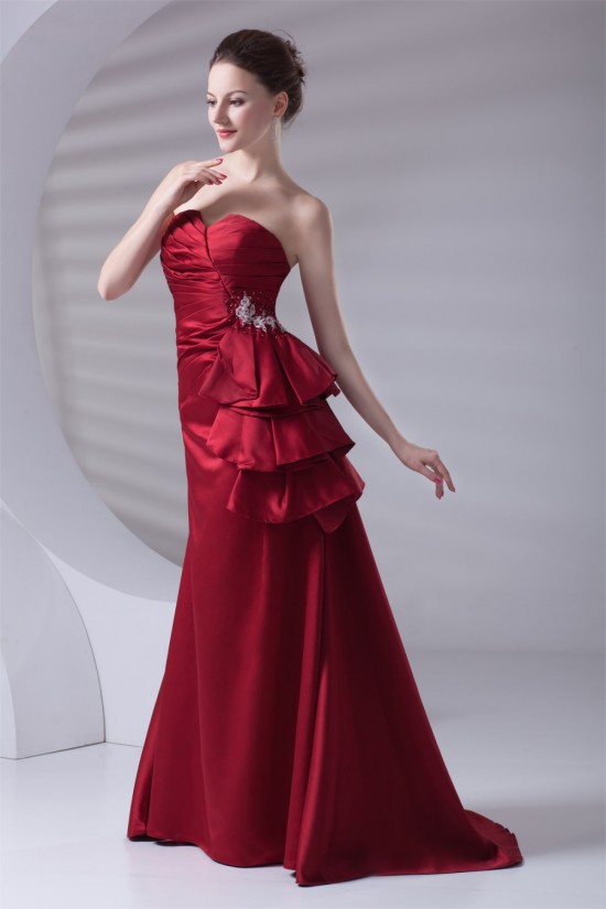 A-Line Brush Sweep Train Prom/Formal Evening Dresses 02020801 A-Line Brush Sweep Train Prom/Formal Evening Dresses 02020801