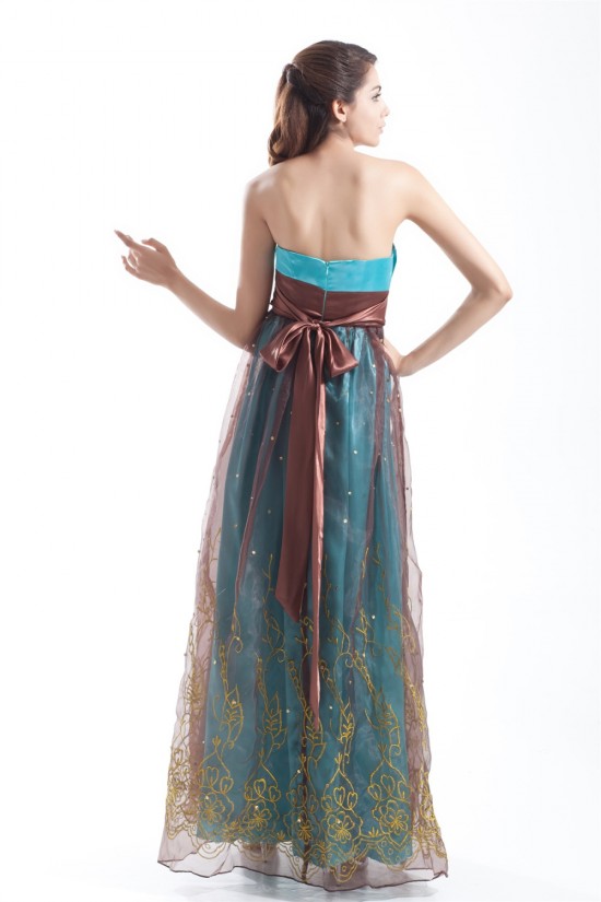 Organza Silk like Satin Pleats Strapless Prom/Formal Evening Dresses 02020802 Organza Silk like Satin Pleats Strapless Prom/Formal Evening Dresses 02020802