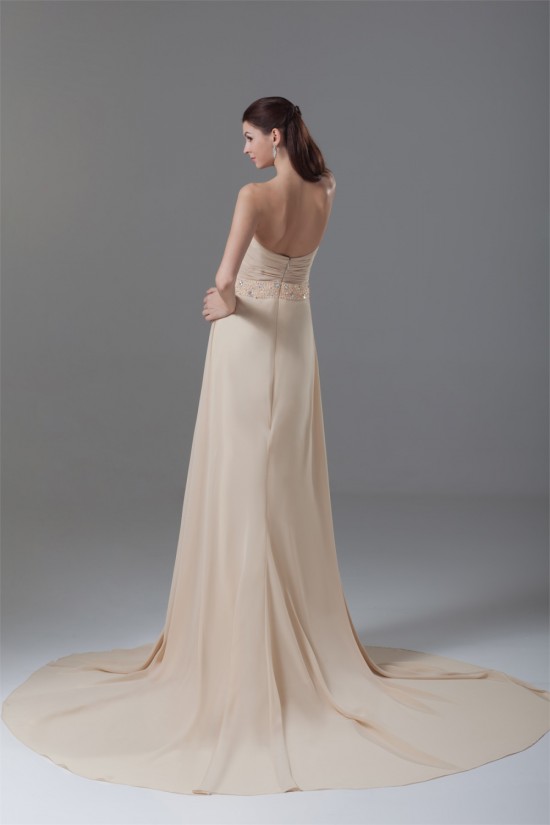 Ruched Sweetheart Sleeveless A-Line Chiffon Elastic Woven Satin Prom/Formal Evening Dresses 02020814 Ruched Sweetheart Sleeveless A-Line Chiffon Elastic Woven Satin Prom/Formal Evening Dresses 02020814