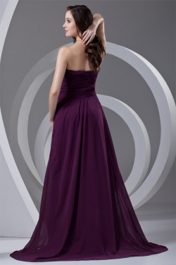 Ruffles Sweetheart A-Line Sleeveless Chiffon Long Purple Prom/Formal Evening Dresses 02020817