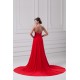 A-Line One-Shoulder Long Red Chiffon Prom/Formal Evening Dresses 02020819 A-Line One-Shoulder Long Red Chiffon Prom/Formal Evening Dresses 02020819