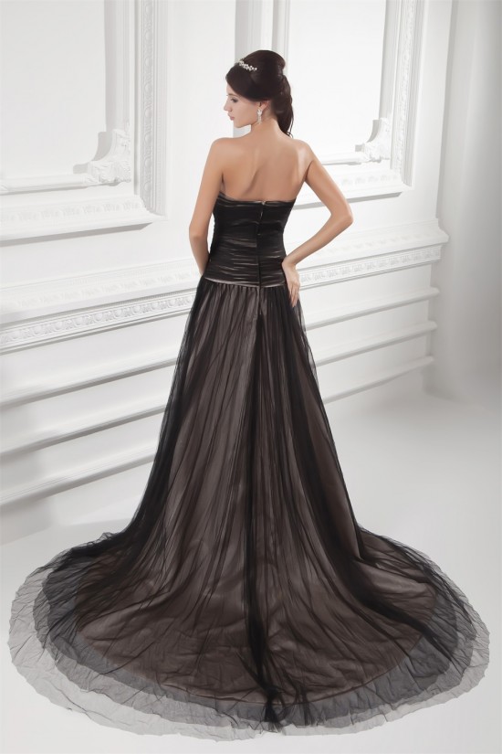 A-Line Fine Netting Sweetheart Sleeveless Long Black Prom/Formal Evening Dresses 02020820 A-Line Fine Netting Sweetheart Sleeveless Long Black Prom/Formal Evening Dresses 02020820