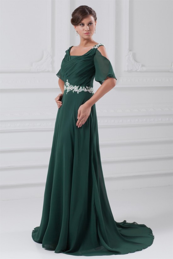 Sequins Half Elbow Length A-Line Chiffon Elastic Woven Satin Prom/Formal Evening Dresses 02020829 Sequins Half Elbow Length A-Line Chiffon Elastic Woven Satin Prom/Formal Evening Dresses 02020829