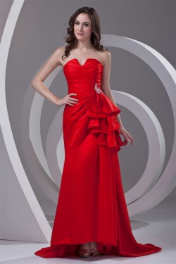 Sheath/Column Ruffles Brush Sweep Train Prom/Formal Evening Dresses 02020842