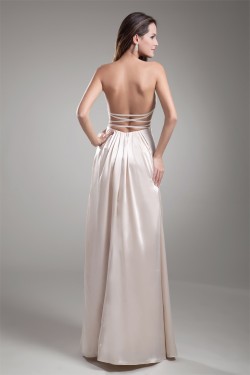 Silk like Satin Beading Sheath/Column Floor-Length Prom/Formal Evening Dresses 02020850