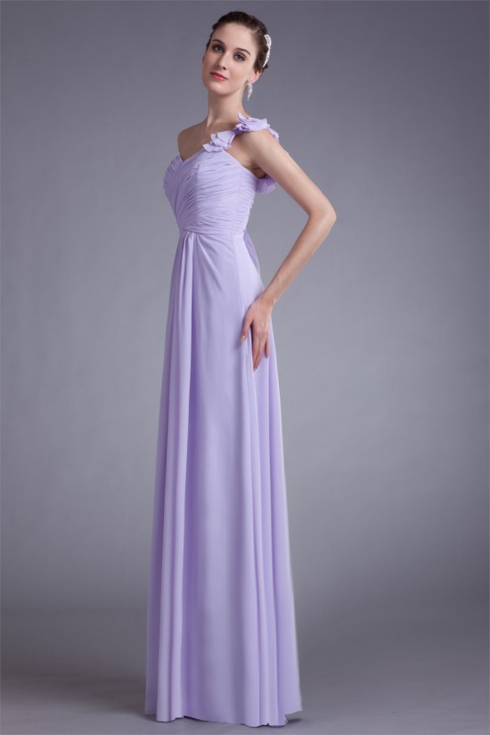 A-Line Draped Floor-Length One-Shoulder Prom/Formal Evening Bridesmaid Dresses 02020851