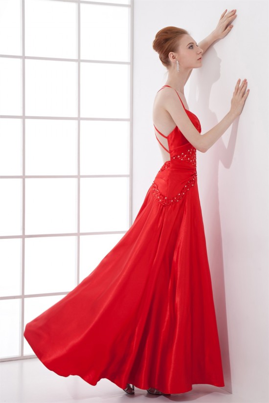 Sleeveless Ankle-Length Spaghetti Straps Prom/Formal Evening Dresses 02020863