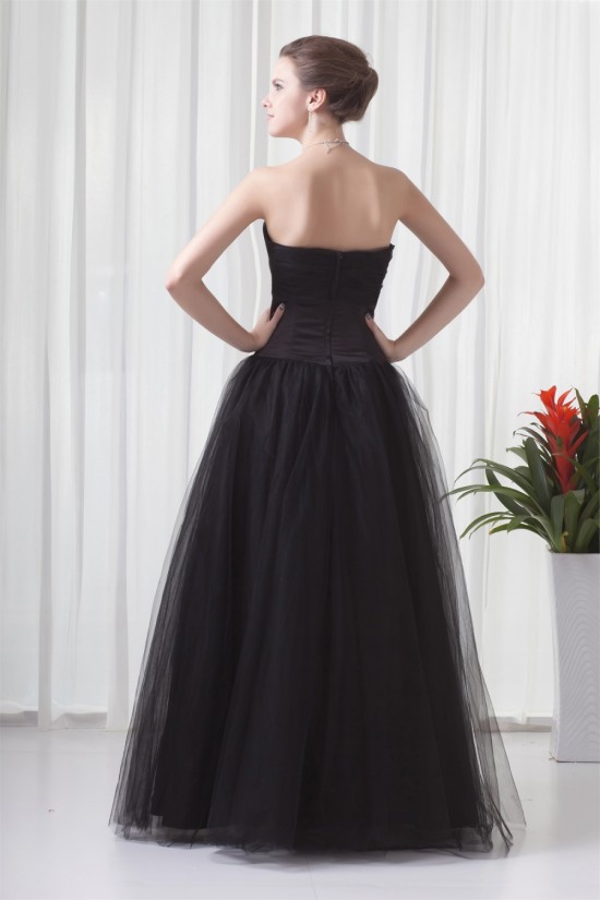 A-Line Sleeveless Beading Satin Fine Netting Strapless Prom/Formal Evening Dresses 02020868 A-Line Sleeveless Beading Satin Fine Netting Strapless Prom/Formal Evening Dresses 02020868