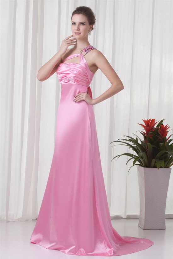 A-Line Brush Sweep Train Prom/Formal Evening Dresses 02020873