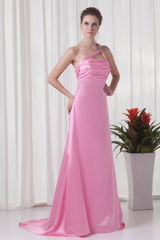 A-Line Brush Sweep Train Prom/Formal Evening Dresses 02020873