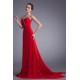 Sheath/Column Chiffon Elastic Long Red Beaded Prom/Formal Evening Dresses 02020874