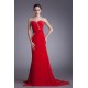 Sheath/Column Chiffon Elastic Long Red Beaded Prom/Formal Evening Dresses 02020874