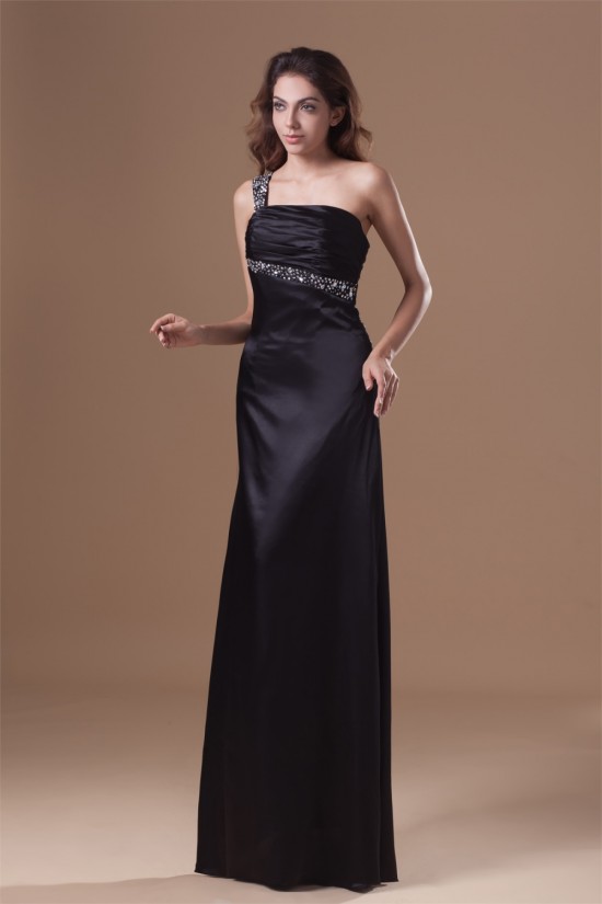 Sleeveless Elastic Woven Satin Beading A-Line Prom/Formal Evening Dresses 02020877