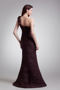 Sleeveless Handmade Flowers Brush Sweep Train Prom/Formal Evening Dresses 02020883
