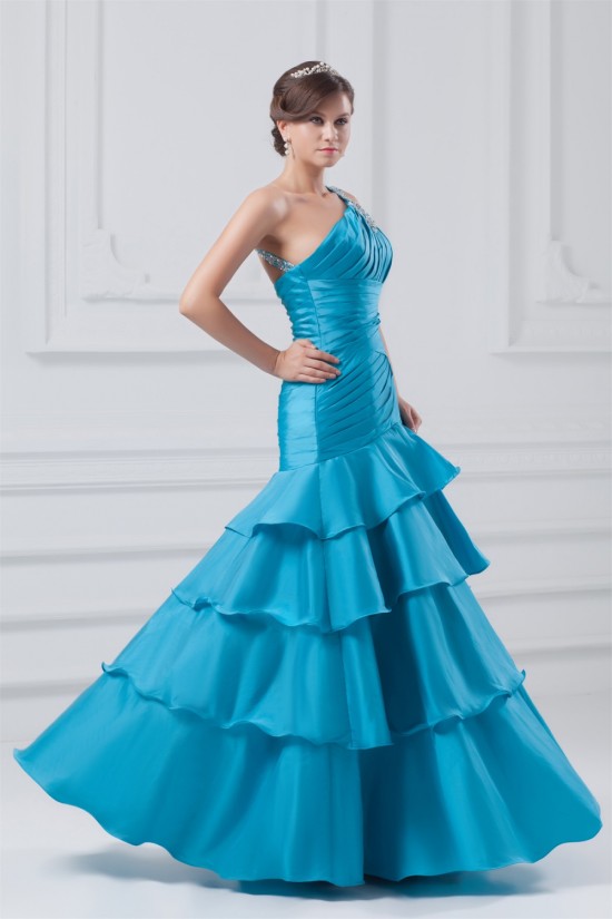 Sleeveless Sequins Taffeta One-Shoulder Prom/Formal Evening Dresses 02020897 Sleeveless Sequins Taffeta One-Shoulder Prom/Formal Evening Dresses 02020897
