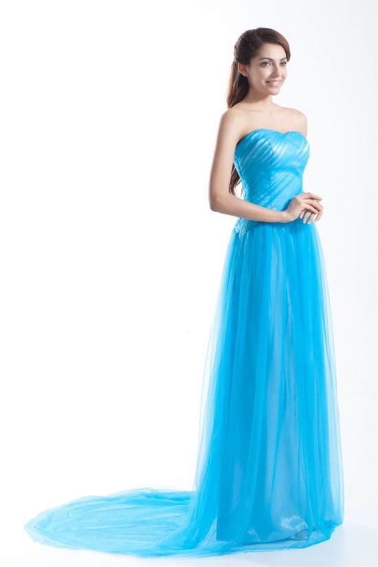 Sleeveless Sheath/Column Pleats Fine Netting Prom/Formal Evening Dresses 02020899 Sleeveless Sheath/Column Pleats Fine Netting Prom/Formal Evening Dresses 02020899