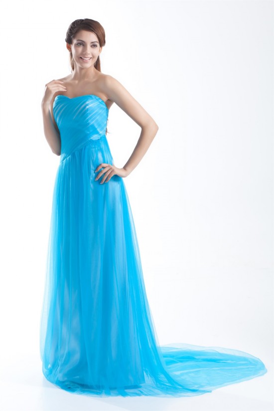 Sleeveless Sheath/Column Pleats Fine Netting Prom/Formal Evening Dresses 02020899 Sleeveless Sheath/Column Pleats Fine Netting Prom/Formal Evening Dresses 02020899