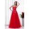 Sleeveless Sweetheart Floor-Length Satin Net Prom/Formal Evening Dresses 02020904