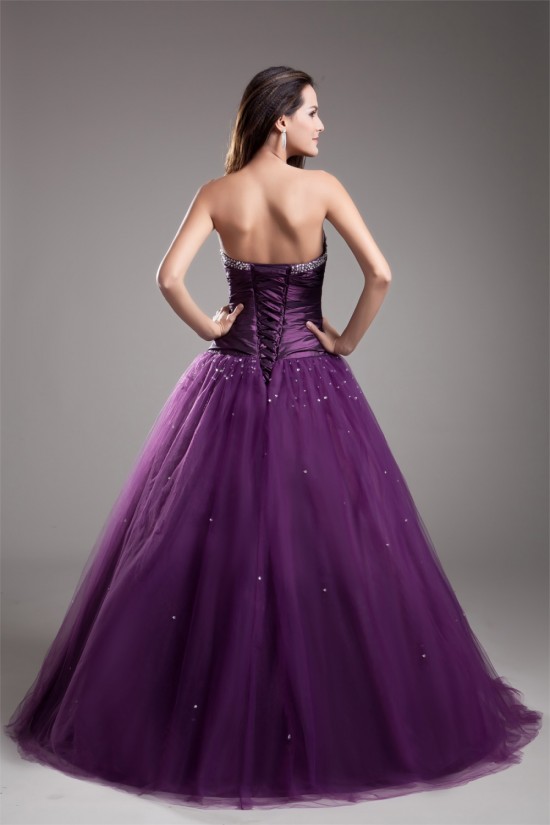 Sleeveless Sweetheart Taffeta Fine Netting Prom/Formal Evening Dresses 02020905 Sleeveless Sweetheart Taffeta Fine Netting Prom/Formal Evening Dresses 02020905