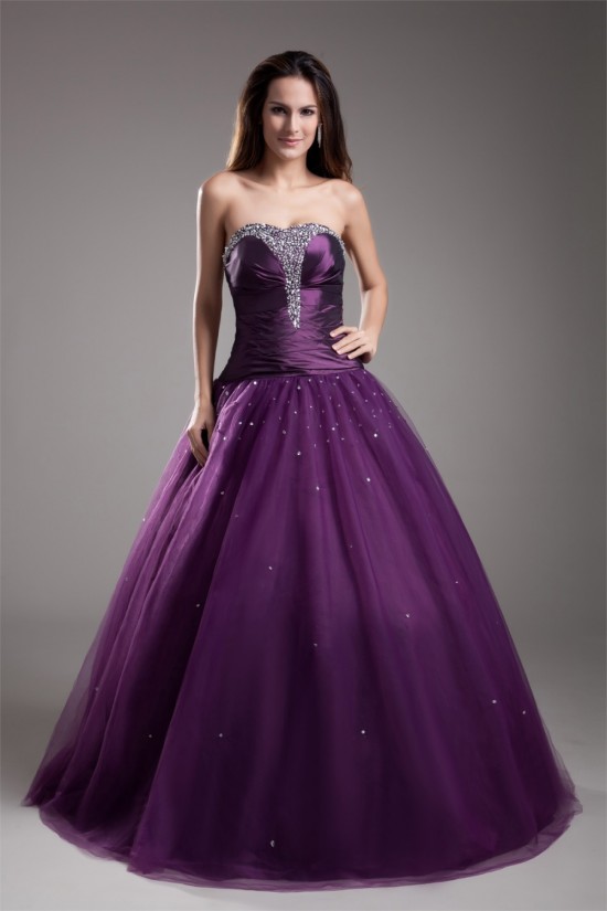 Sleeveless Sweetheart Taffeta Fine Netting Prom/Formal Evening Dresses 02020905 Sleeveless Sweetheart Taffeta Fine Netting Prom/Formal Evening Dresses 02020905