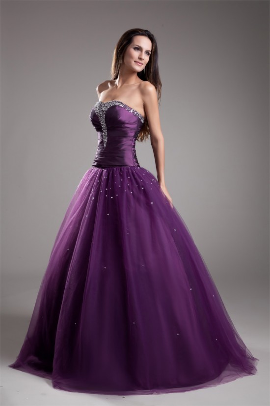 Sleeveless Sweetheart Taffeta Fine Netting Prom/Formal Evening Dresses 02020905 Sleeveless Sweetheart Taffeta Fine Netting Prom/Formal Evening Dresses 02020905