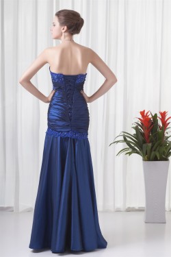 Strapless Floor-Length Taffeta Lace Sheath/Column Prom/Formal Evening Dresses 02020925