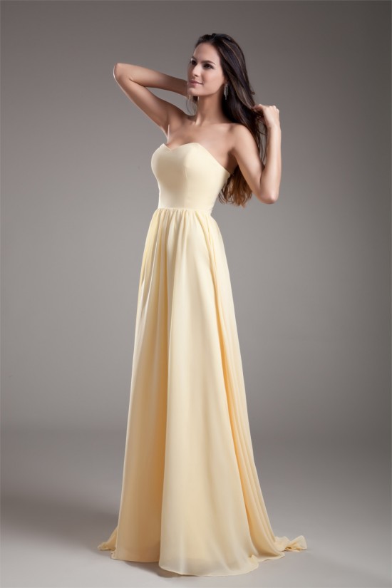 A-Line Sweetheart Chiffon Pleats Prom/Formal Evening Bridesmaid Dresses 02020941