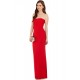 Sheath/Column Strapless Long Chiffon Prom Evening Party Bridesmaid Dresses 02020965