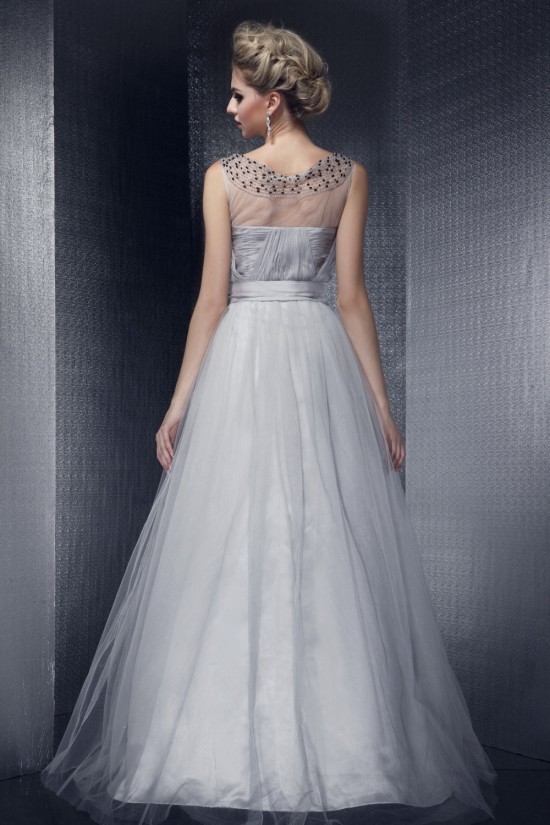 Beaded Long Tulle Prom Evening Party Dresses 02020968 Beaded Long Tulle Prom Evening Party Dresses 02020968