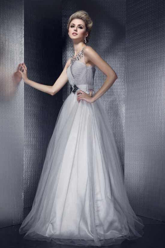 Beaded Long Tulle Prom Evening Party Dresses 02020968 Beaded Long Tulle Prom Evening Party Dresses 02020968