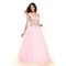 A-Line Strapless Beaded Appliques Long Prom Evening Party Dresses 02020971