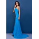 Sheath/Column Sweetheart Blue Long Chiffon Prom Evening Party Dresses 02020972