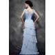Sheath/Column V-Neck Long Chiffon Lace Prom Evening Party Dresses 02020992