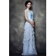 Sheath/Column V-Neck Long Chiffon Lace Prom Evening Party Dresses 02020992