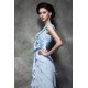 Sheath/Column V-Neck Long Chiffon Lace Prom Evening Party Dresses 02020992
