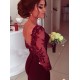 Trumpet/Mermaid Off-the-Shoulder Long Sleeves Red Lace Prom Evening Formal Dresses 3020003 Trumpet/Mermaid Off-the-Shoulder Long Sleeves Red Lace Prom Evening Formal Dresses 3020003