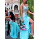 Long Blue Beaded Prom Evening Formal Dresses 3020006
