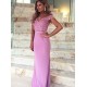 Trumpet/Mermaid Off-the-Shoulder Long Pink Lace Prom Evening Formal Dresses 3020009 Trumpet/Mermaid Off-the-Shoulder Long Pink Lace Prom Evening Formal Dresses 3020009