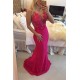 Trumpet/Mermaid Lace Long See Through Prom Evening Formal Dresses 3020014