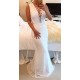 Sexy Trumpet/Mermaid Lace Long White See Through Prom Evening Formal Dresses 3020016 Sexy Trumpet/Mermaid Lace Long White See Through Prom Evening Formal Dresses 3020016