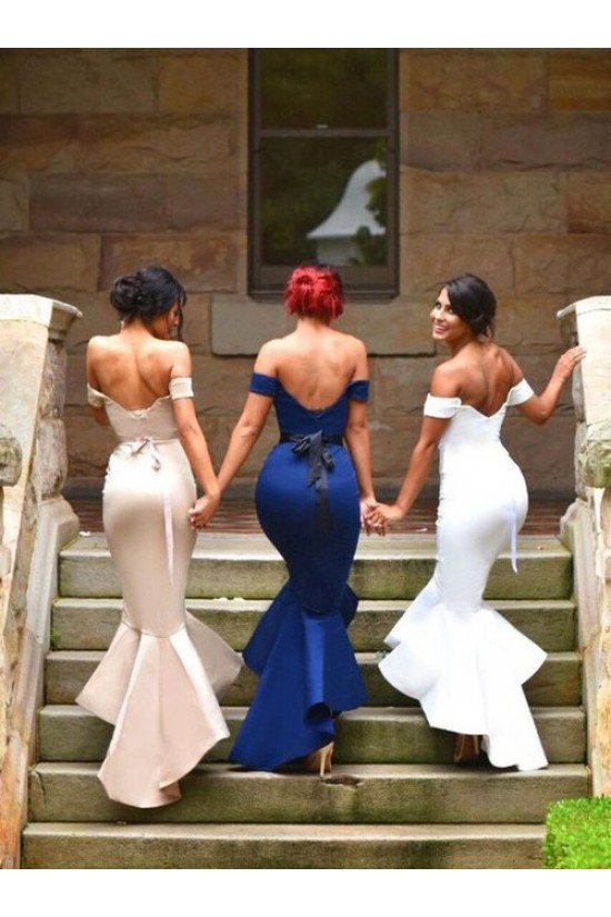 Sexy Trumpet/Mermaid Off-the-Shoulder Bridesmaid Prom Evening Formal Dresses 3020017 Sexy Trumpet/Mermaid Off-the-Shoulder Bridesmaid Prom Evening Formal Dresses 3020017