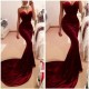 Trumpet/Mermaid Sweetheart Long Red Prom Evening Formal Dresses 3020036