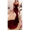 Trumpet/Mermaid Sweetheart Long Red Prom Evening Formal Dresses 3020036